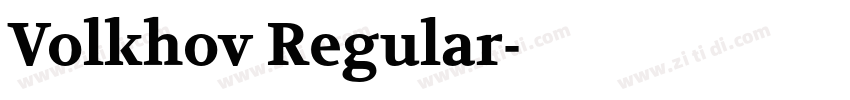 Volkhov Regular字体转换
